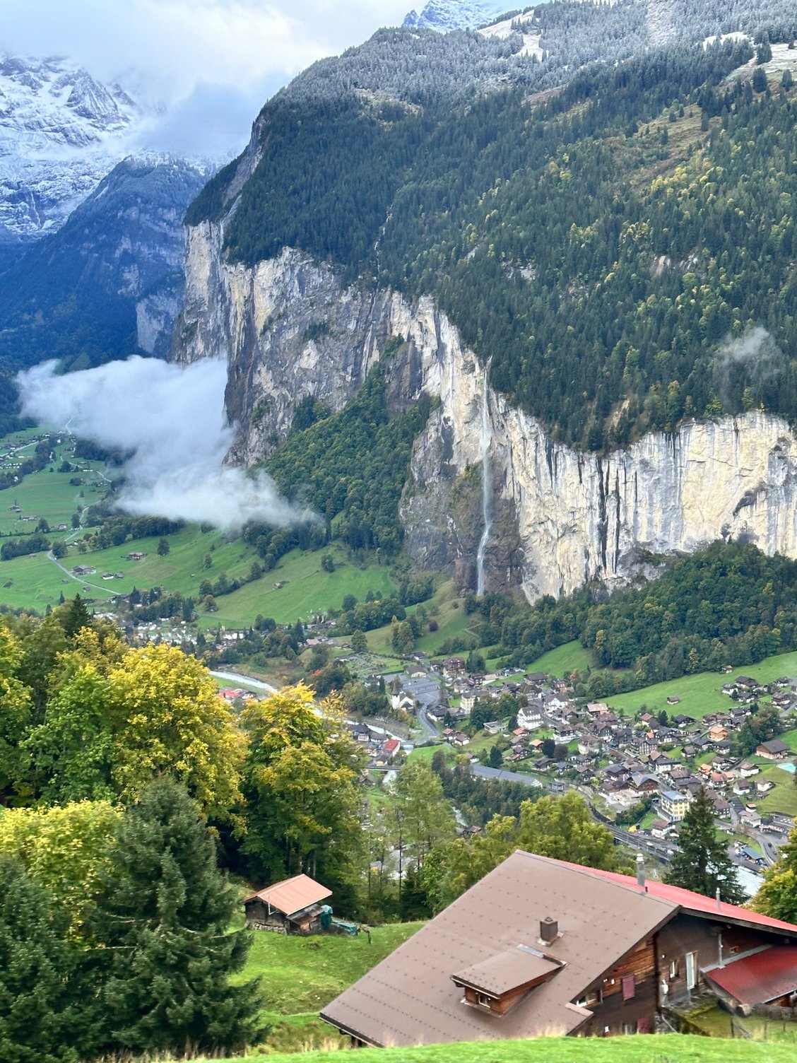 Lauterbrunnen view from Wengen