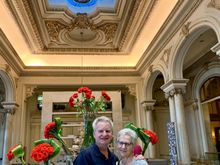 The beautiful hotel lobby 