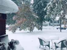 Still snowing. I’m surprised we still have power. 