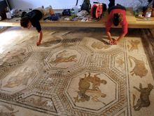 Roman mosaics at Vallon, close to Avenches