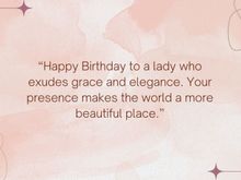 I could not have said it any better. You are a Special Lady Here.