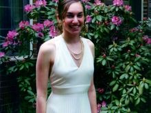 This is our daughter in 2002 on her way to her HS prom wearing the dress DW bought in the early 1970s. We liked that dress and saved it. 