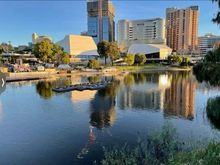 Looking across from oval to festival theatre, casino, ugly hotels