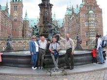 At Frederiksborg  Castle with  Neptune Fountain at the entrance.