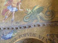 Archangel Michael slays the dragon.  Basilica di San Marco