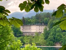 Former presidential palace on the lake now used for dignitary visits.