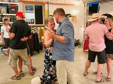 My mom and brother. (My mom tore her Achilles’ tendon a few weeks ago.)