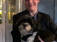 Nephew Eric (32) with Ludo, Mark and Neda’s beloved Havanese.