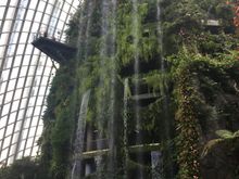 Waterfalls inside the cloud dome