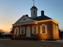 Courthouse at dusk