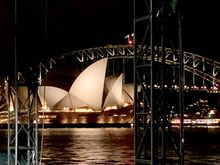 Not a bad backdrop for the show