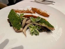 A millennial entree - looks like succulents, lol. 