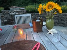 My BFF always sets a beautiful table. 
