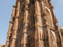 This famous landmark of the Alsace region was the tallest building in the world from 1647 to 1874, and still has the honor of being the 6th tallest church in the world, and the tallest building still standing that was built entirely during the medieval period.  Today, if you climb the North Tower (all 300+ steps) you can see as far as the Black Forest on a clear day.