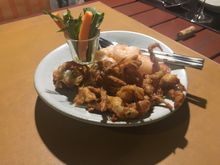 Green papaya salad with soft shell crab and shrimp