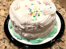 White cake, Joyce’s fav, for dessert 