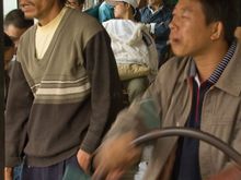 The captain steers from obstacles.