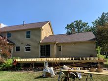 They did not have a full crew last week but will starting this week. They are ahead of schedule and hope to finish in less than four weeks. That would be wonderful.