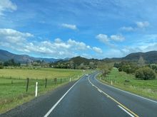 The drive back toward the pass to get to Kaiteriteri. Now the sun's out.
