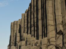 Basalt columns along Reynisfjara beach