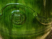 This green urn is green.