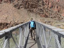 Crossing the white bridge