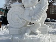 This one was still looking good. My favorite would have been the cow jumping over the moon sculpture, but too many body parts melted today.  All that work…