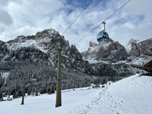Then it snowed. Colfosco lift to Rifugio Edelweiss