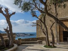 After taking that elevator-lift, one arrives at some very compelling terrace viewpoints. Those panoramas allow for 360 views across the castle site, be they hilly landscape or eastward back to the mainland. So much of an experience on ischia could fairly be described as 'picturesque'.
