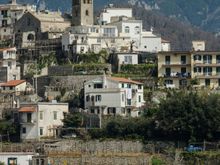 Lofty Ravello views continued. Here, the top north end (Lacco), which is over 1000' above the sea. I think that is maybe S. Giovanni del Toro church? 