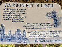 These lemon ladies were real heroines back when the path was the only alternative to marine transport between Minori to Maiori. That was prior to construction of the main road. You can do the path in either direction. We did the E-W route twice. At 800 steps, it is a less strenuous alternative to the more high-profile Path of the Gods further north-west near Nocelle.