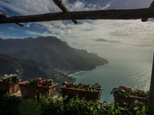 Vistas in all directions. Here, looking down onto Minori.