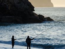 This overview continues with a shot of sunrise anglers. Later in this TR, we'll focus on the local fishing culture, alive and well and a key reason to visit. 