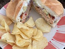 Today’s lunch - salmon burger. I mean who would want this to end??