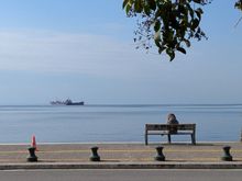 
Just one block away.