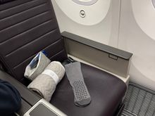 Notice the wider seats! PE for us was well worth the extra cost on these long flights.