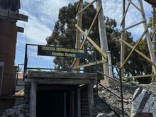 We entered the mine through this entrance and then descended in an elevator. 