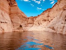Boat tour inside antelope canyon 