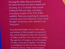 The artist's reflections on video stores, an important part of his younger self.