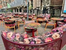 Funky outdoor seating 