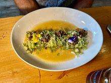 Raviolis stuffed with a bolognese and pine nuts