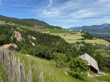 The Earth Pyramids to the left.
