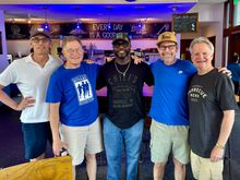 That’s Rodney himself with the motley crew.