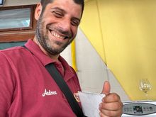 Friendly waiter..he remembered us from last May, when we had the Same lunch!!