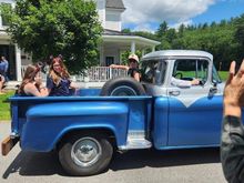1956 GMC and grankids. I was too tired to decorate the teuck this year.