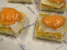 FANTASTIC cod topped with a dab of the salmorejo typical of Cordoba....