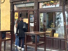 Facade of E. Morales; there is this main entrance and one on the side street, to the right when you face the facade