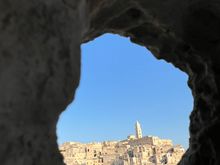 View from inside a cave.