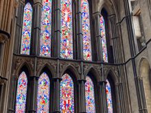 Stained glass at Worcester Cathedral 