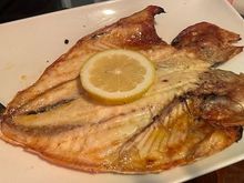 Our dinner, selected from the day's catch and grilled